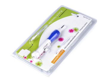 Vdolbena igla / vezenina - komplet za vezenje - belo-modra