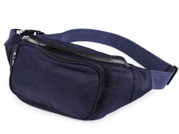 Torba za ledvičke s 3 zadrgami in zadnjim žepom - temno modra