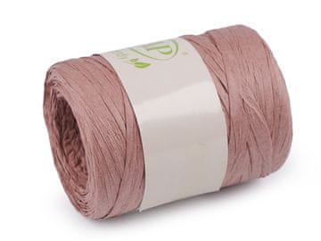 Naravna rafija iz likre, za pletenje vrečk, širine 5-8 mm - (20) temni prah