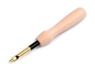Vdolbena vezeninska igla z lesenim ročajem Ø3,5 mm, Ø5 mm - (Ø5 mm) naravni št.
