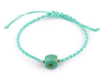 Zapestnica shamballa z imitacijo minerala - zeleni turkiz