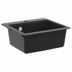 Vidaxl Umivalnica Črna 470 x 440 mm Granit