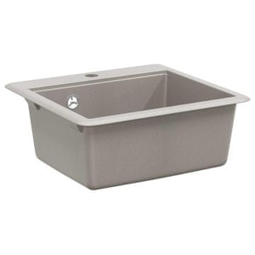 Vidaxl Umivalnica Siva 470 x 440 mm Granit