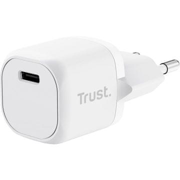 Trust 20W MAXO polnilec USB-C bele barve