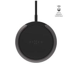 FIXED Brezžični polnilnik MagPad s podporo MagSafe in stojalom, 15 W, črn