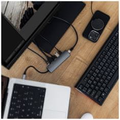 FIXED Brezžični polnilnik MagPad s podporo MagSafe in stojalom, 15 W, črn