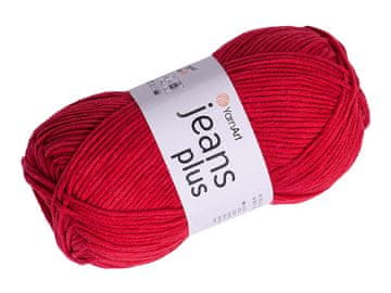 YarnArt Pletena preja Jeans Plus 100 g - (90) rdeča svetla