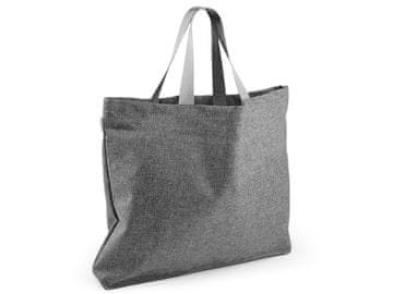 Trda nakupovalna vrečka - (6 cm) siva melier