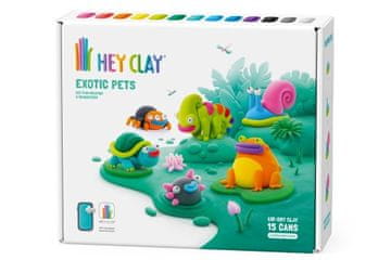 HEY CLAY Ustvarjalni set - eksotične živali