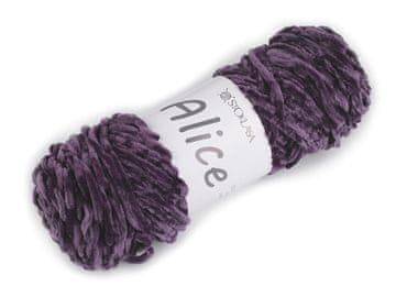 Pletena preja Alice 100 g - vijolična