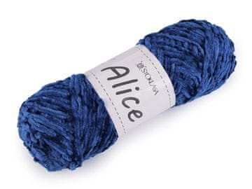 Pletena preja Alice 100 g - safirno modra