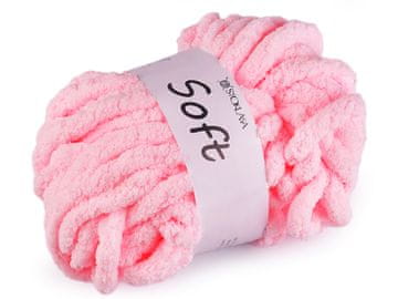 Pletena preja chenille soft 250 g - roza st.