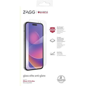 invisibleSHIELD ZAGG IS Glass Elite AG iPhone 14 Pro Max