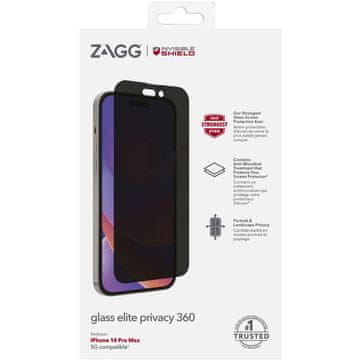 invisibleSHIELD ZAGG IS Glass Elite Zasebnost 360 iPh14 Pro Max