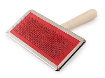 Čopič / glavnik za makrame 11,5x5,5 cm - rdeč