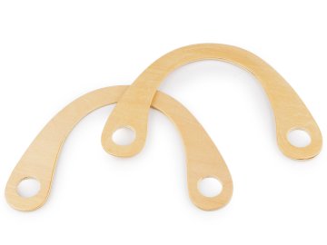 Leseni ročaji za vrečke 15x22 cm z luknjami - naravna svetloba (2 kosa)