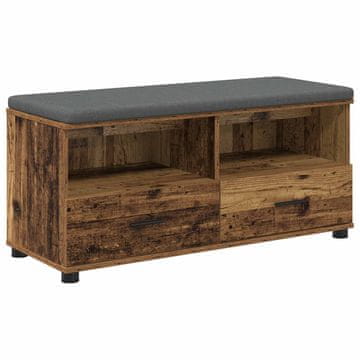 Vidaxl Haldna klop z blazino s predalom Star les 100 x 38 x 46 cm