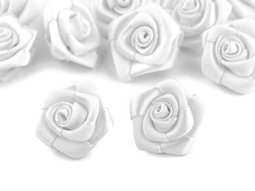 Satenaste vrtnice Ø20 mm - bele (10 kosov)