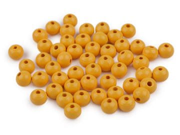 Lesene kroglice Ø8 mm - rumeno bež temne (20 g)