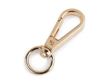 Kovinska vrtljiva karabinka, 12 mm - zlata klasična (100 kosov)