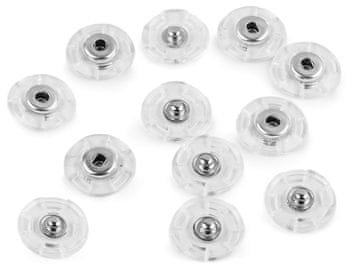 Oblikovanje zaskočki / gumbi Ø 18; 20; 25 mm - (25 mm) prozoren nikelj (30 parov)