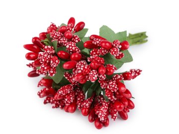 Cvetni lističi na žici / juha - temno rdeča (144 kosov)