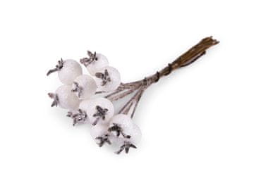 Umetni žerjavi z bleščicami na žici - beli (12 kosov)