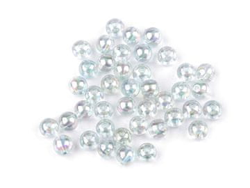 Mavrične plastične kroglice Ø8 mm - (205) prozorne (10 g)