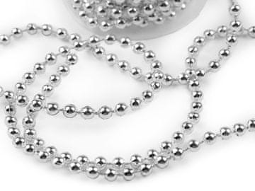 Verižica iz biserov Ø4 mm - srebrna (25 kolutov)