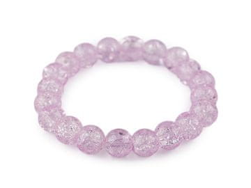 Zapestnica iz steklenih kroglic - svetlo roza