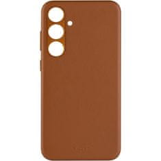 FIXED Fiksni usnjeni zadnji pokrov MagLeather s podporo MagSafe za Samsung Galaxy S24, rjav