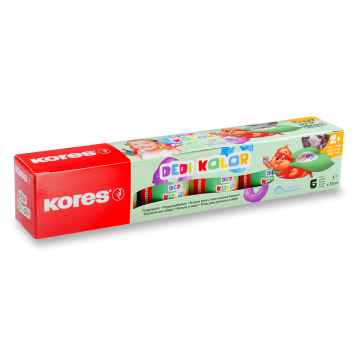 Kores Barve za prste DEDI KOLOR, 6 barv