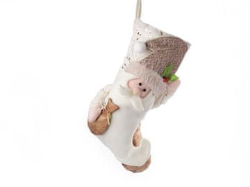 Miklavž / Božična nogavica 25x50 cm - smetana najlažja.