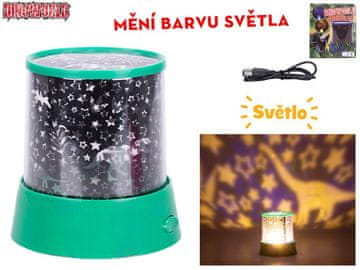 Dinoworld 12 cm 360° svetilka/projektor na baterije s spreminjajočo se barvo svetlobe