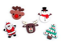 3D silikonski božični okraski za lepljenje mix - mix (10 kosov)