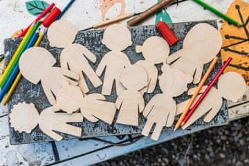 BeWooden Barvaj in riši - Velika družina 10 kosov