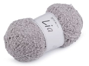 Pletena preja nopka Lia 100 g - svetlo siva