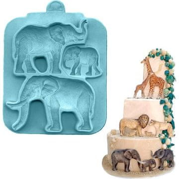 Silikonski model - sloni 17x13,5cm - Cakesicq