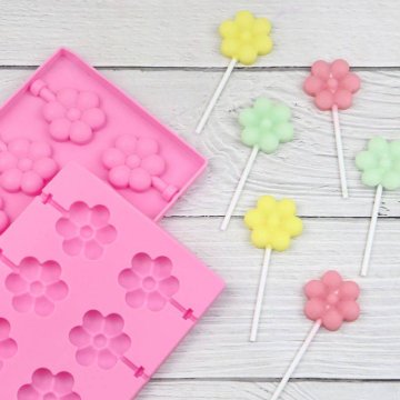 Silikonski kalup za lizike z rožami - Cakesicq