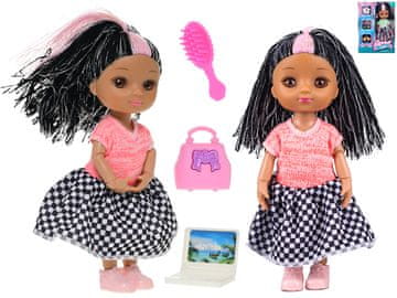 Lutka 15,5 cm z dodatki - mešanica barv (zelena, roza)