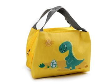 Zložljiva vrečka za malico 17x21 cm - rumeni dinozaver