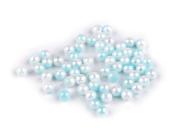 Plastične kroglice z učinkom morske deklice Ø6 mm - modra angelska (20 g)