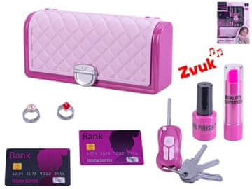 Torbica 18,5x8 cm z avtomobilskim ključem na baterije z zvokom in dodatki