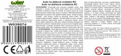 Avto RC vojaški tovorni plastični 24cm 27MHz na daljinsko upravljanje z baterijo in lučjo v škatli.