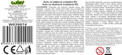 Avto RC vojaški tovorni plastični 24cm 27MHz na daljinsko upravljanje z baterijo in lučjo v škatli.