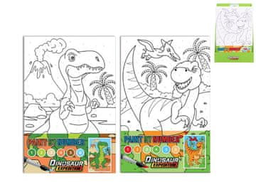 Slikanje po številkah - platno 29,7x19,5 cm s čopičem in barvami