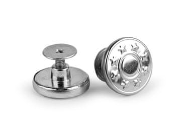 Kovinski gumb/vijačni gumb za puško velikosti 26" - nikelj (25 kosov)