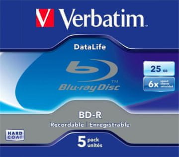Verbatim BD-R BLU-RAY 25GB škatla 5pck/BAL WORM