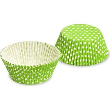 Slaščičarski keks bele rumeno-zelene barve s pikami 50x30mm 40pcs - Wimex