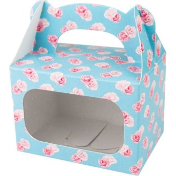 Škatla za makarone Vrtnice 80 × 57 × 57 mm 8 kosov - Goldpress